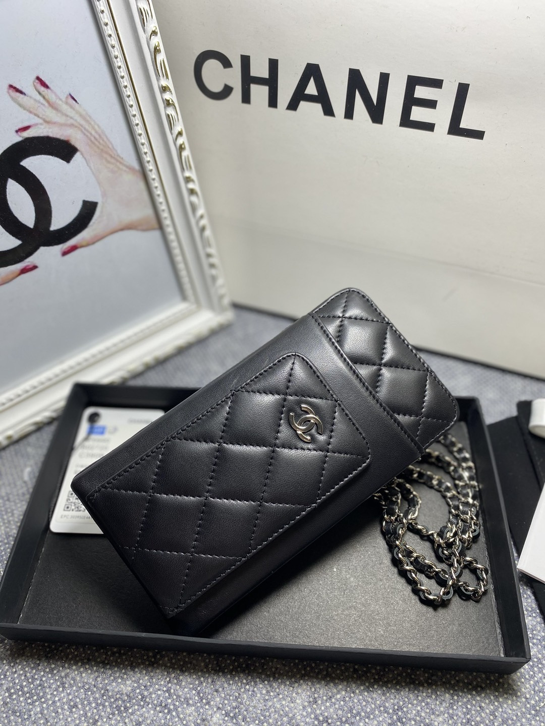Ch**el LONG ZIPPED WALLET 19-11cm