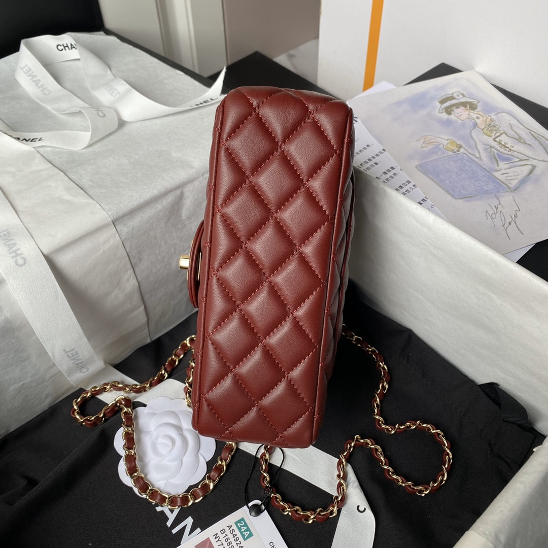 Ch**el 24A Mini Classic Handbag 12 × 20 × 6 cm