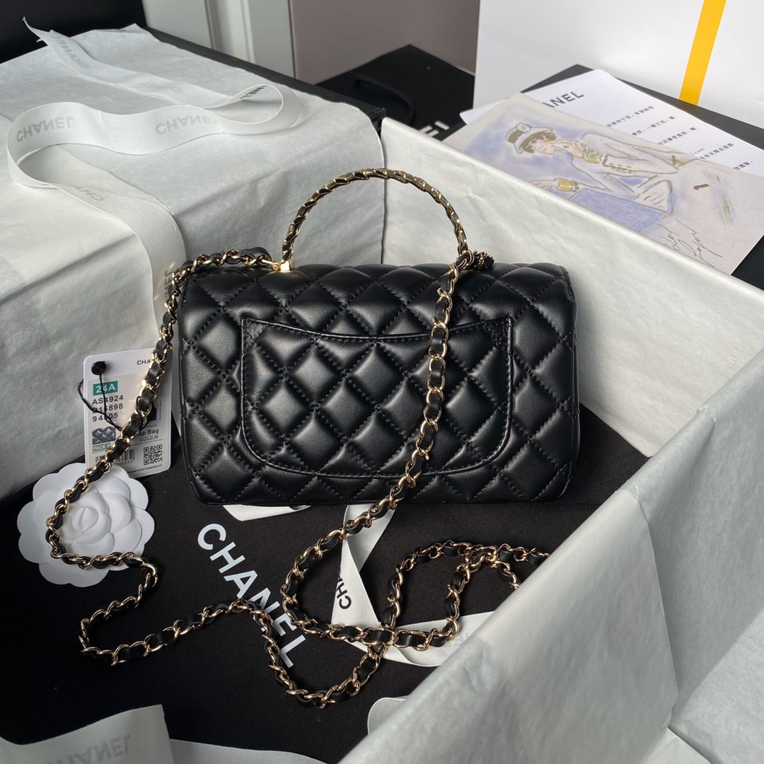 Ch**el 24A Mini Classic Handbag 12 × 20 × 6 cm