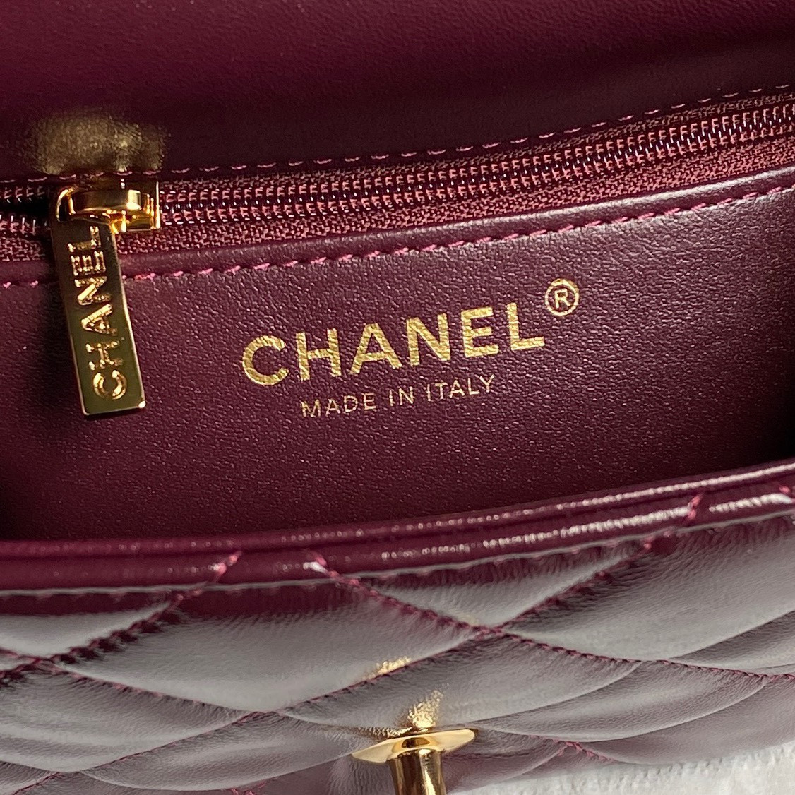 Ch**el MINI FLAP BAG WITH TOP HANDLE 14×19×8.5cm