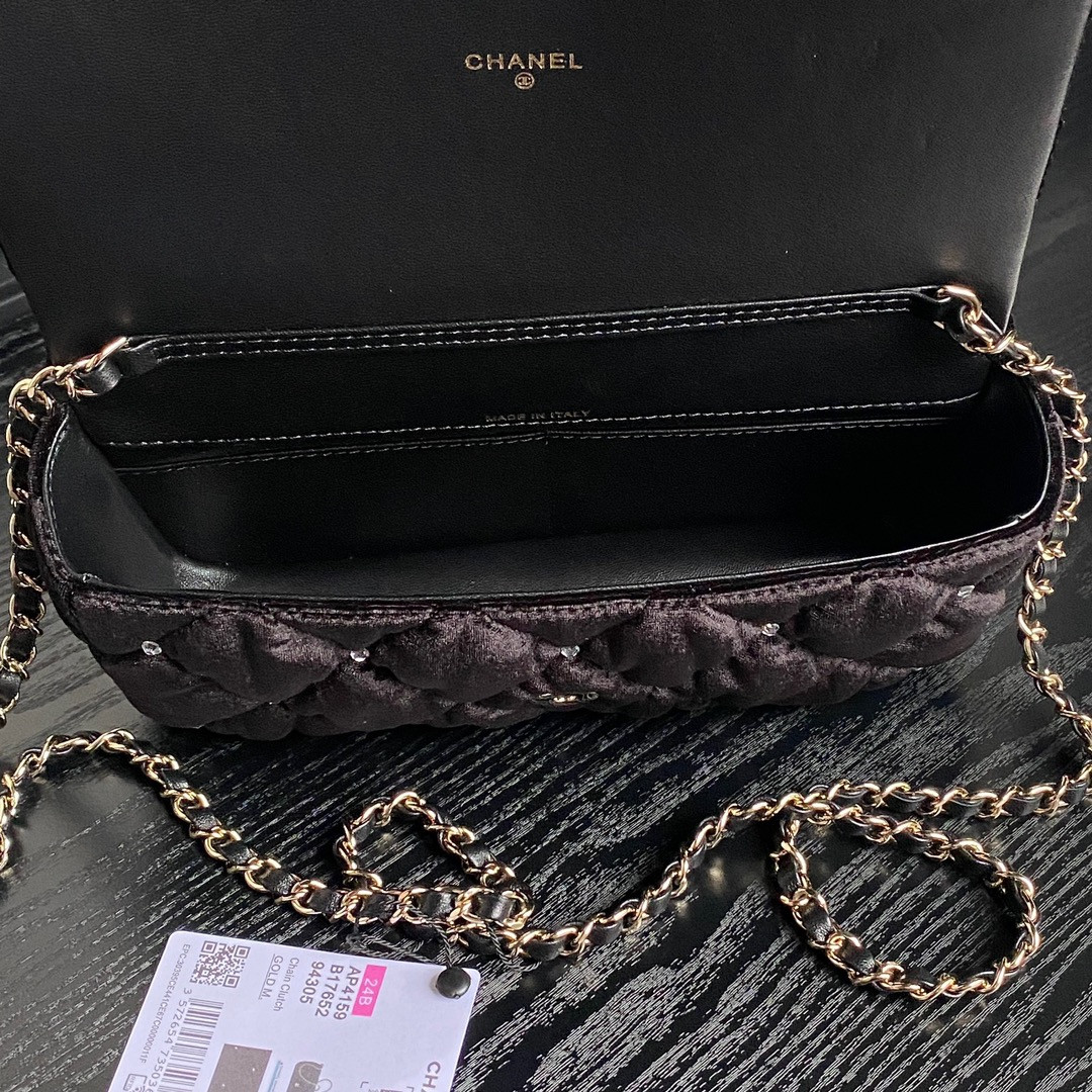 Ch**el Clutch with Chain 13×23×5cm