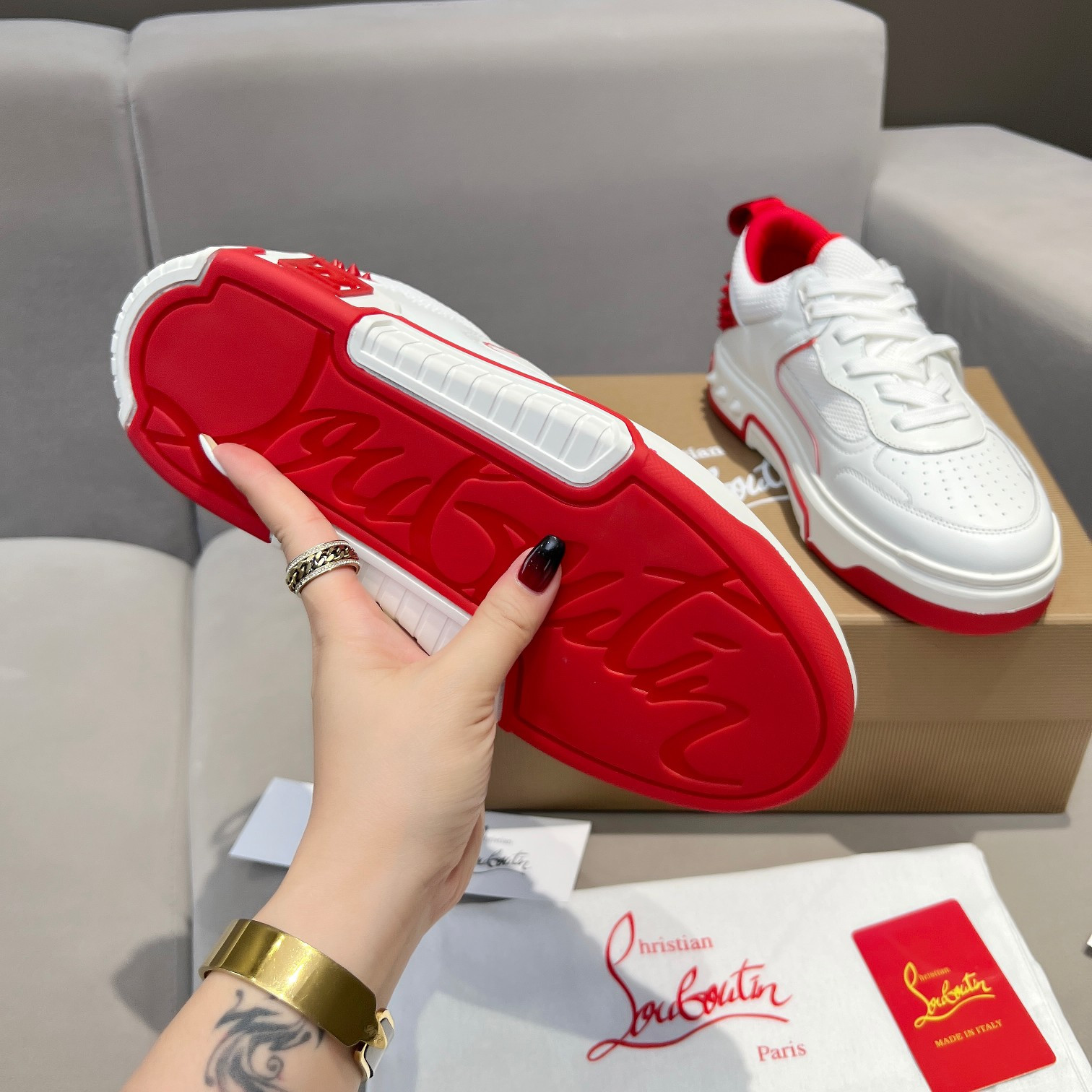 UA Chr1st1an Louboutin 2024 [New]ASTROLOUBI Unisex Thick-Soled Sneakers