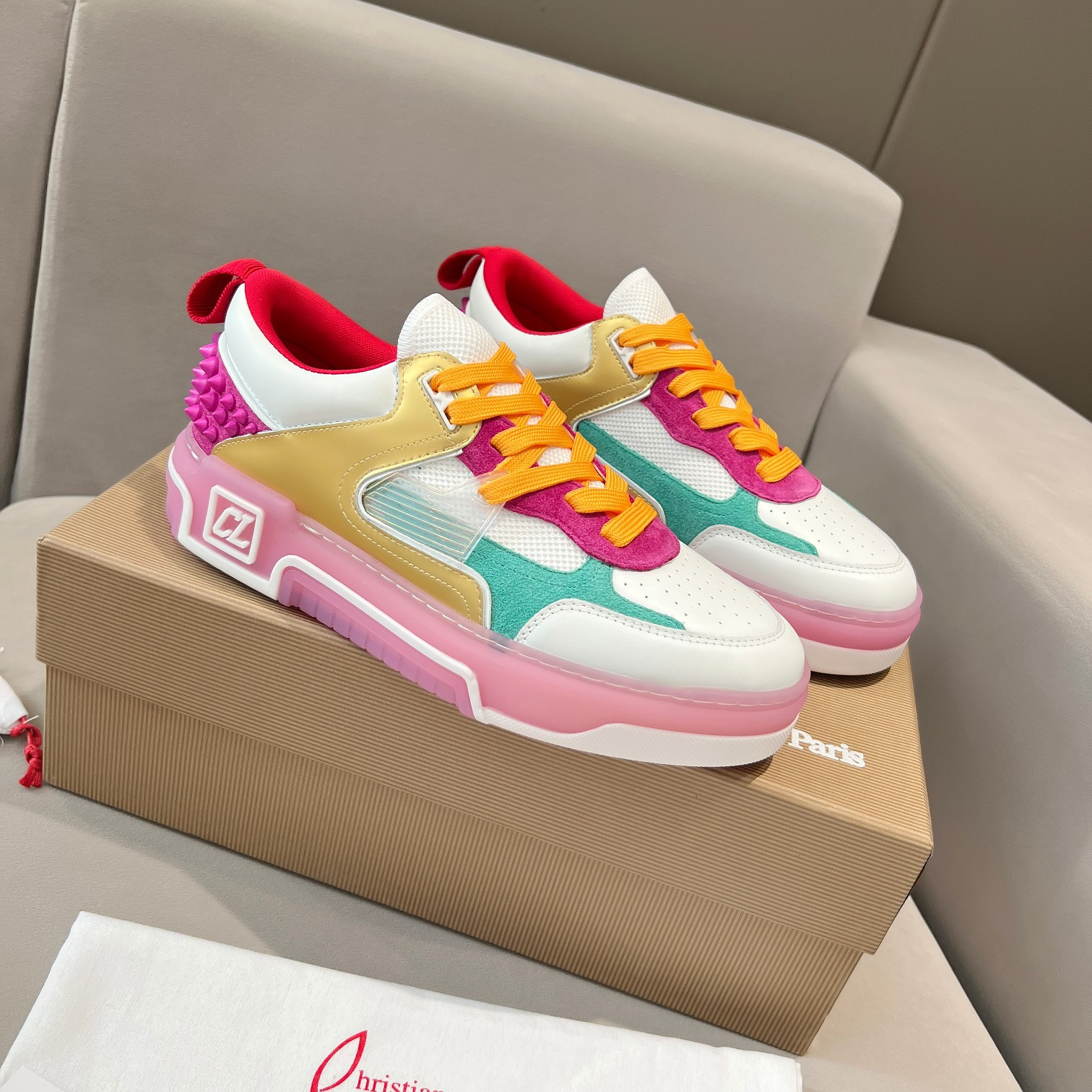 UA Chr1st1an Louboutin 2024 [New]ASTROLOUBI Unisex Thick-Soled Sneakers