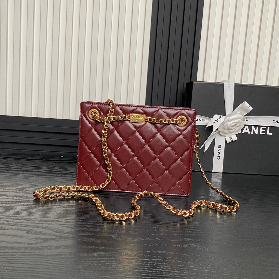 Ch**el 24K Handbag 16×21×7cm