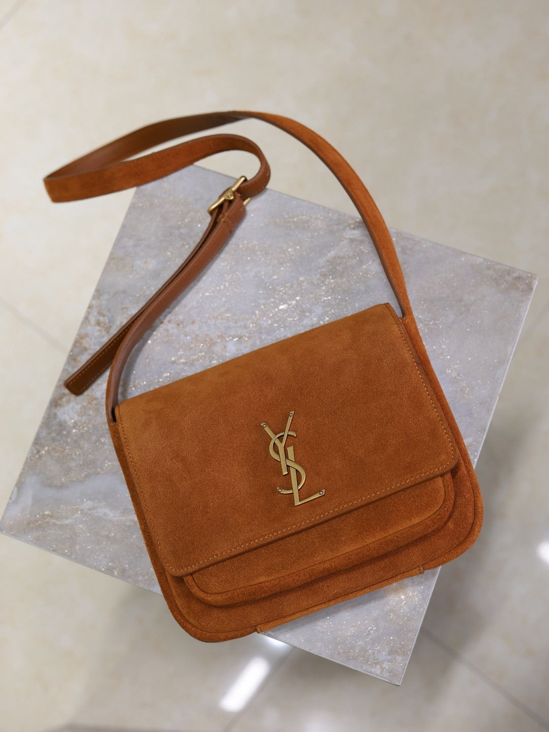 Y51 NIKI satchel in suede 21.5x16x9cm