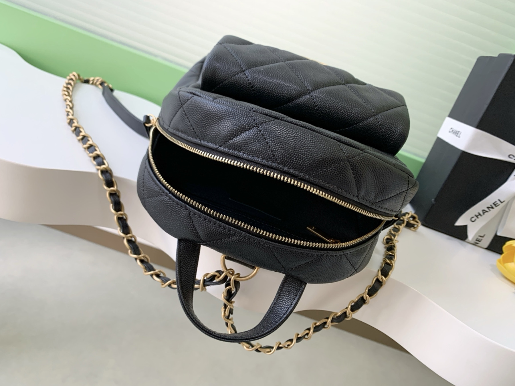 Ch**el backpack 22x22.5x8.5cm