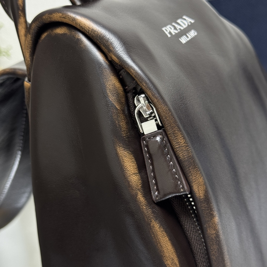 Pra*a Nappa Leather Backpack 32x18.5x11cm