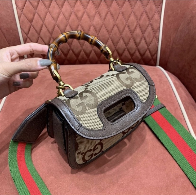 Gvc*1 Mini Bamboo Handbag with S*per Double G