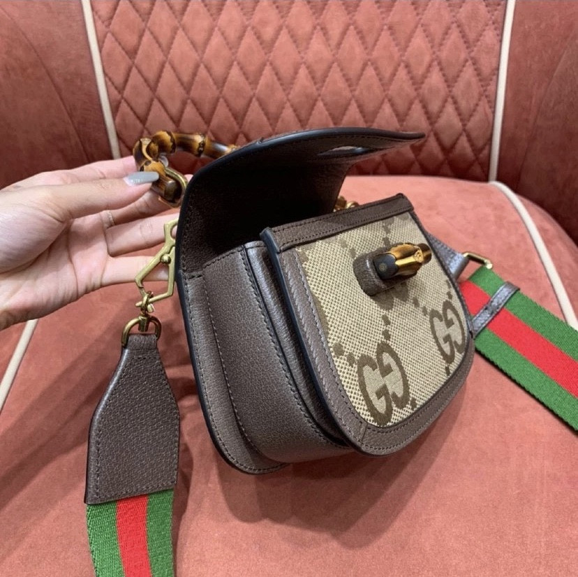 Gvc*1 Mini Bamboo Handbag with S*per Double G